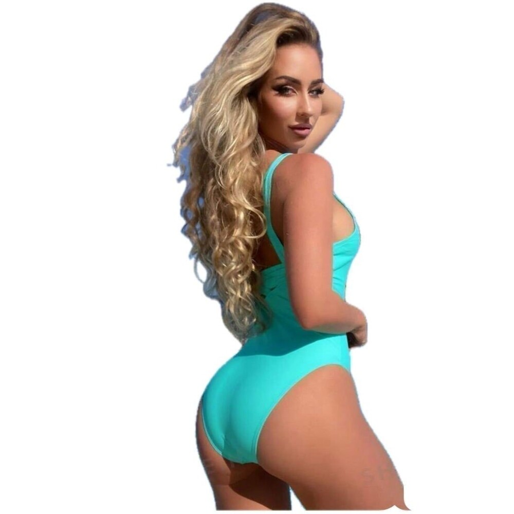 New in packaging Mint Blue One Piece bathing suit size L 8/10